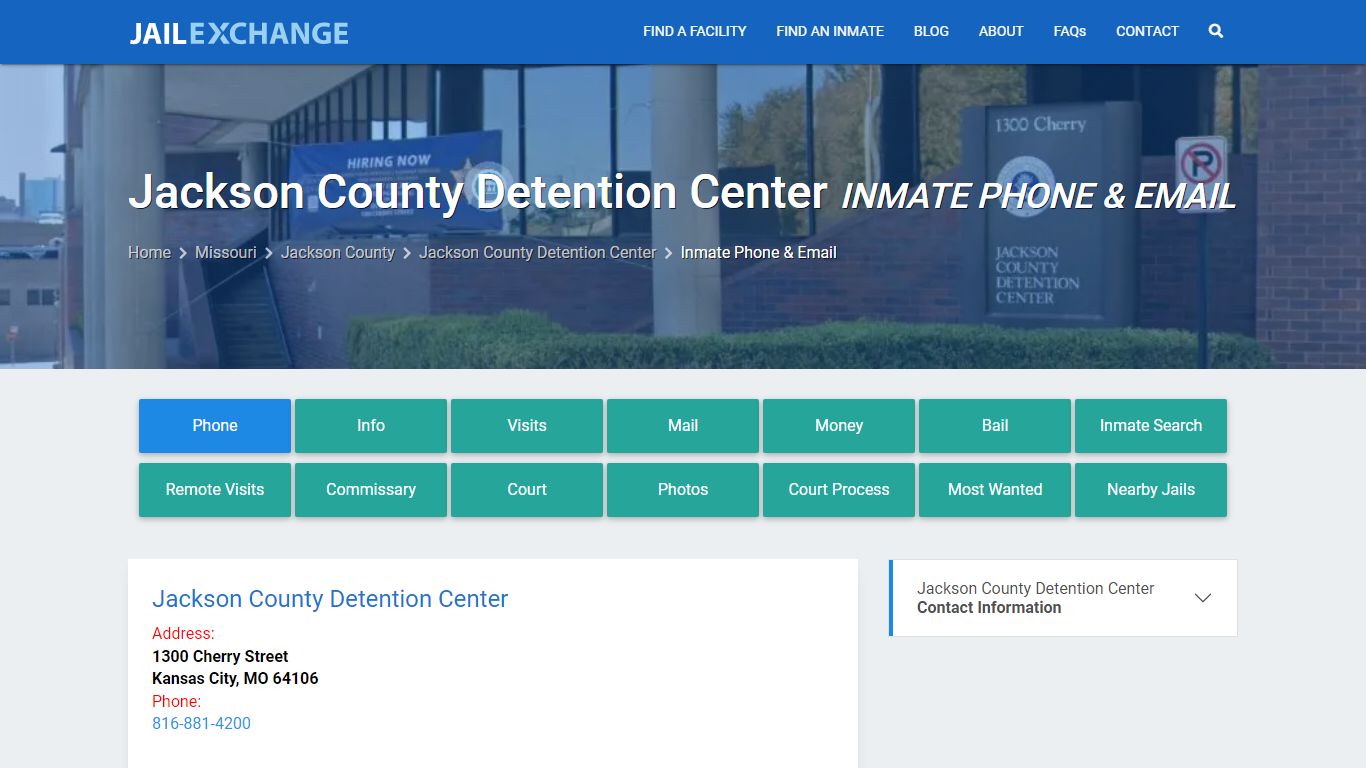 Inmate Phone - Jackson County Detention Center, MO - Jail Exchange